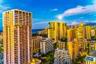 Colorful early morning, Honolulu, Oahu, Hawaii. Art Print